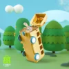 Creative Baby Bus Design Children’s Straw Water Cup Yellow (2) Creative Baby Bus Design Children’s Straw Water Cup Yellow